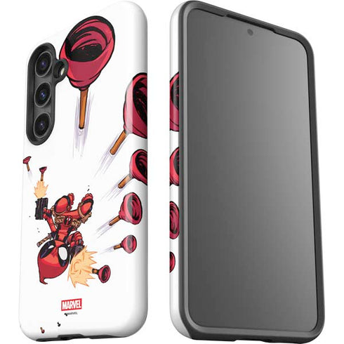 Marvel Deadpool Babypool Shooting Galaxy S25 Impact Case